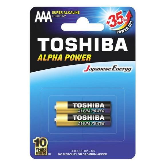 Toshiba alkáli elem AAA/2db Toshiba alkáli elem AAA/2db