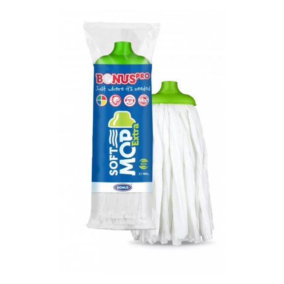 BonusPRO SoftMop Extra viszkóz szalagos felmosófej Zöld160g BonusPRO SoftMop Extra viszkóz szalagos felmosófej Zöld160g