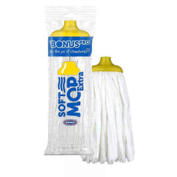 BonusPRO SoftMop Extra viszkóz szalagos felmosófej Sárga 160g BonusPRO SoftMop Extra viszkóz szalagos felmosófej Sárga 160g