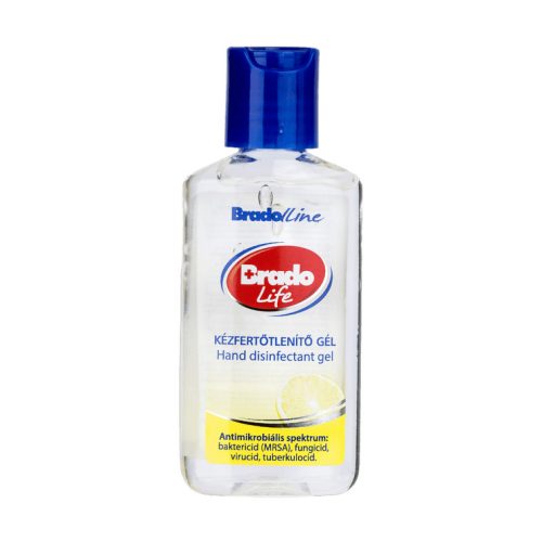 BradoLife kézfertőtlenítő gél - Citrom 50ml