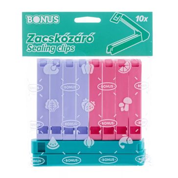 Bonus zacskózáró csipesz 10db-os 