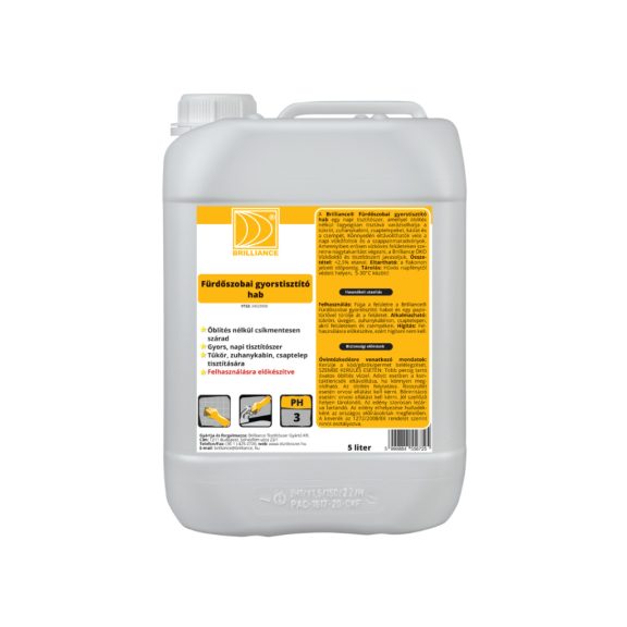 Brilliance® Fürdőszobai gyorstisztító hab 5l Brilliance® Fürdőszobai gyorstisztító hab 5l