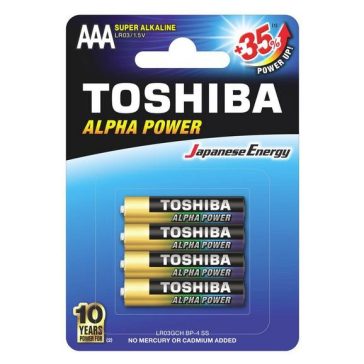 Toshiba alkáli elem AAA/4db