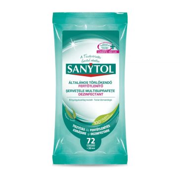 Sanytol fertőtlenítő törlőkendő 