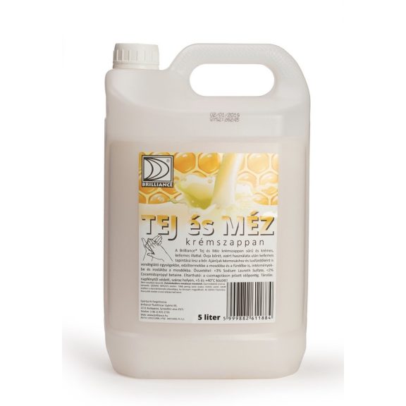 Brilliance Tej és Méz Krémszappan 5l Brilliance Tej és Méz Krémszappan 5l