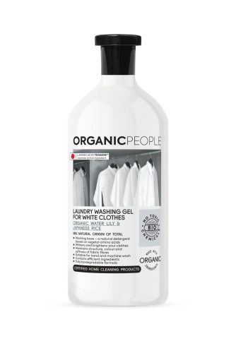 Organic People Öko Mosógél fehér ruhákhoz bio vízililiommal és japán rizzsel 1l