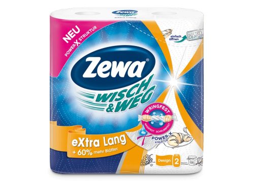 Zewa Wisch&Weg Extra Long Design papírtörlő - 2 rétegű 2 tekercses 