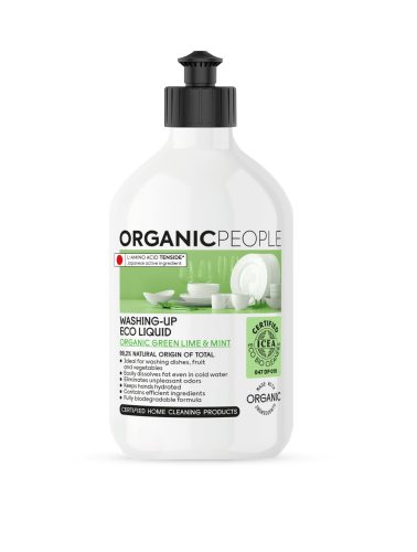 Organic People Öko Mosogatószer bio zöld lime-mal és mentával 500ml