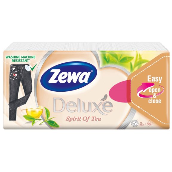 Zewa Deluxe Spirit of tea papírzsebkendő 90db Zewa Deluxe Spirit of tea papírzsebkendő 90db